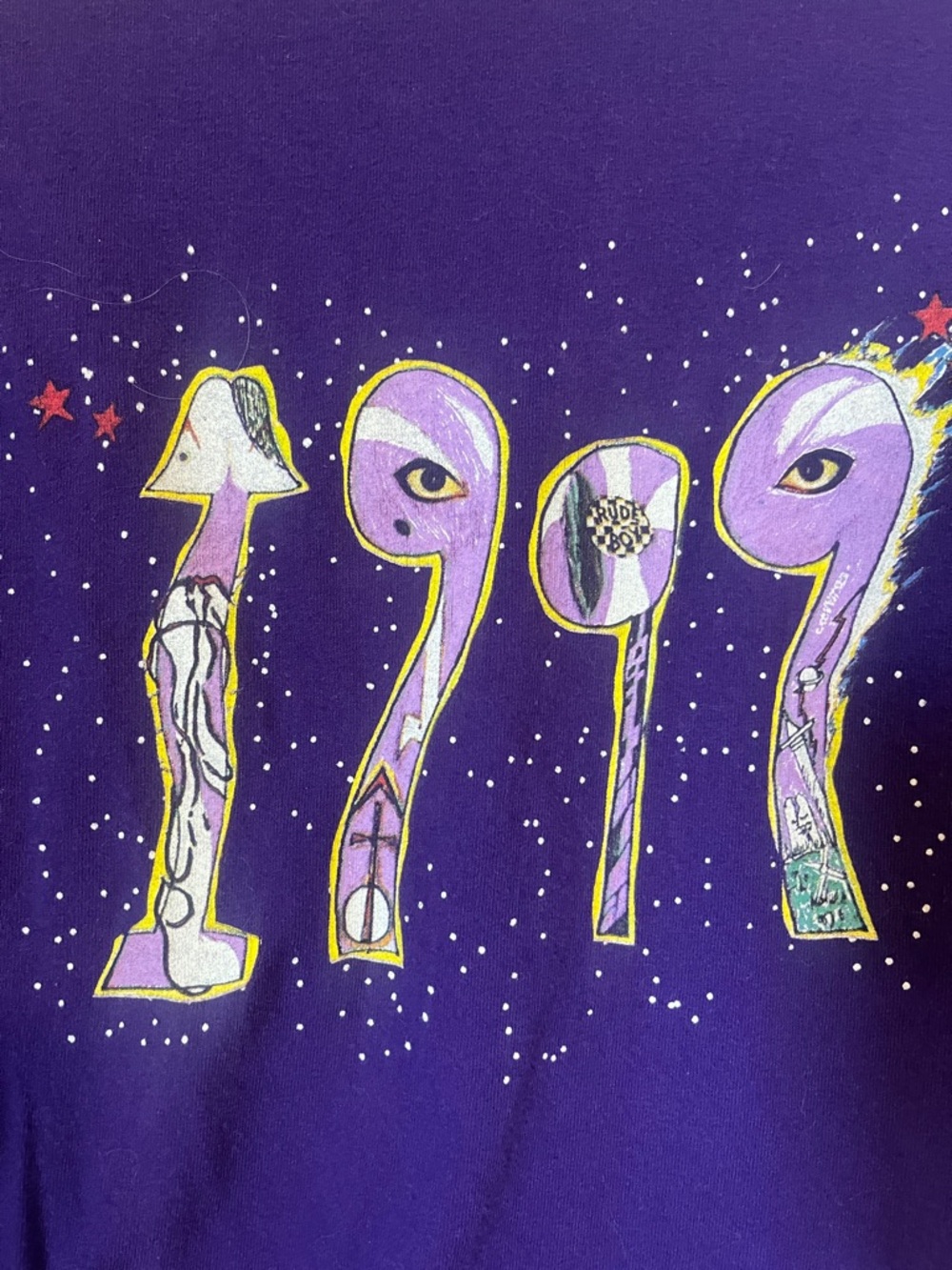 Prince Purple Short Sleeve Tee with Colorful Graphic - Picture 6 of 6